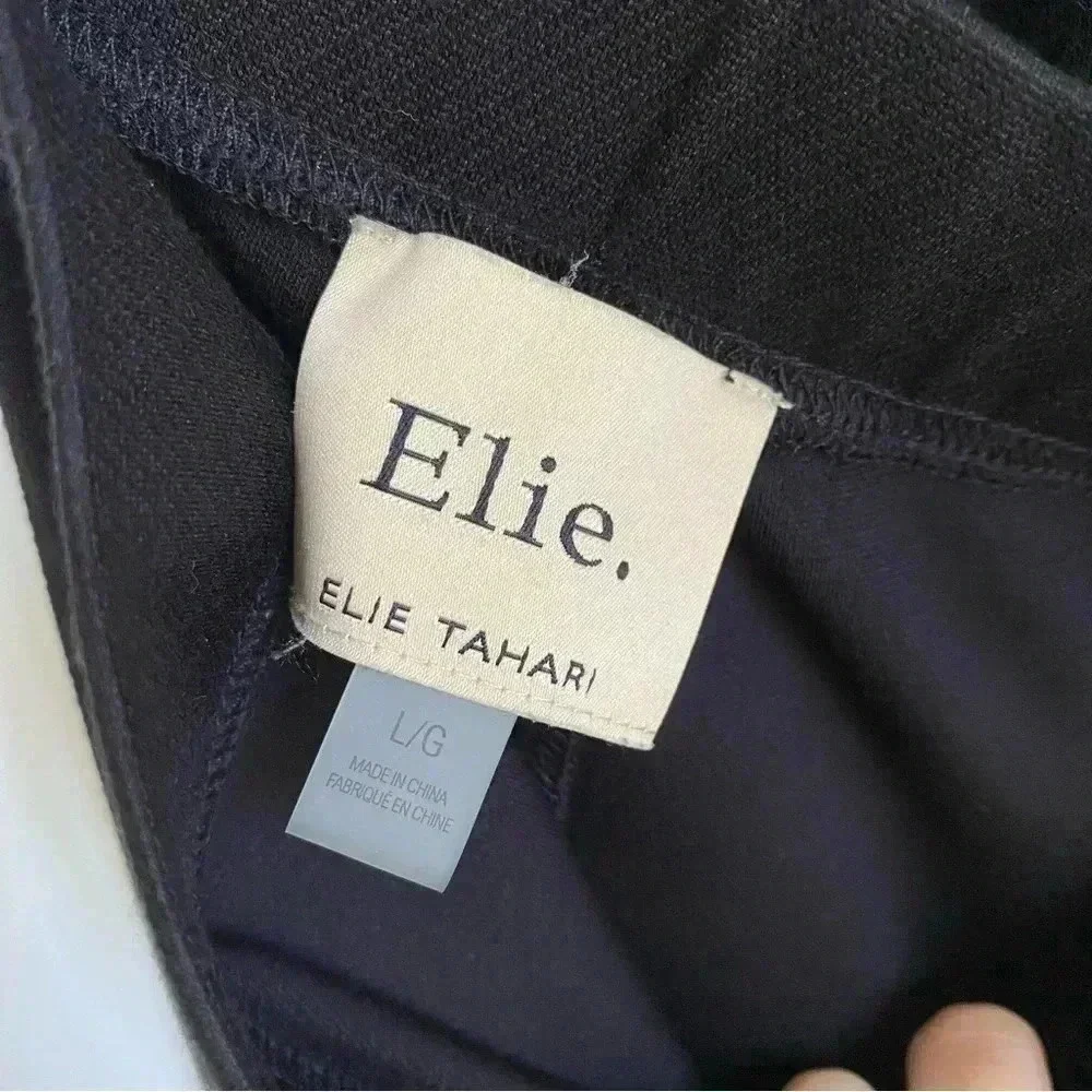 NEW Elie Tahari stretch dress straight leg pants with slits L - Picture 3 of 6